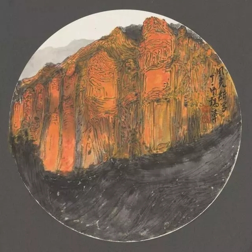 风光绮罗 40x40cm 纸本设色 2017.webp