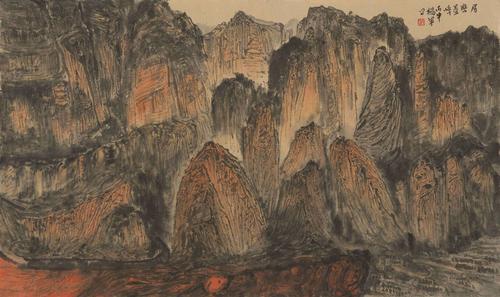 层峦叠翠-66×111cm-2016年